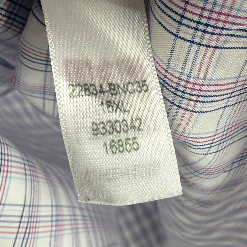 Bonobos Mens Slim‎ Fit Stretch Plaid Button Down Shirt Large 16 Purple White L - Picture 6 of 9